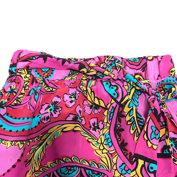 Lilly Pulitzer Anamaria Silk Skirt Azalea Pink Follow The Pink Road S - Picture 7 of 8
